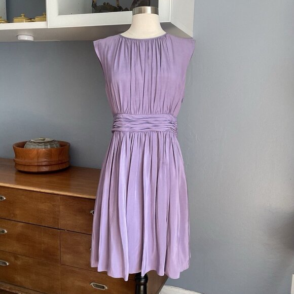 Boden Dresses & Skirts - BODEN Selina Gathered Fit & Flare Pleated Dress Lavender Grecian Style